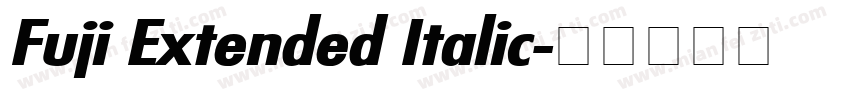 Fuji Extended Italic字体转换